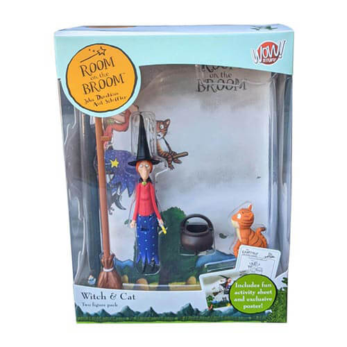 Julia Donaldson Room On The Broom Witch and Cat Figurine 2pk