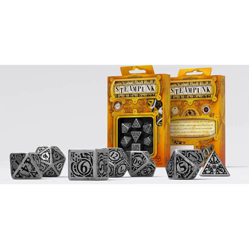 Q Workshop Steampunk Metal Dice Set of 7