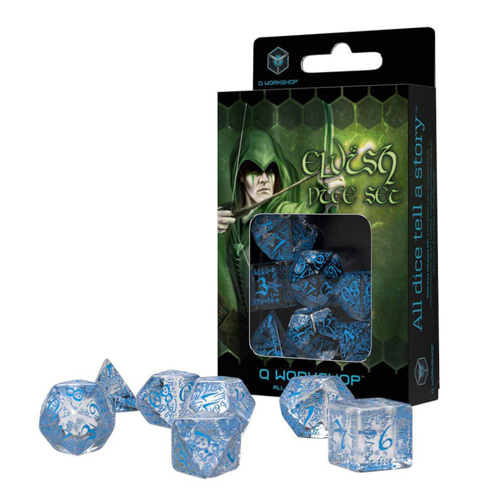 Q Workshop Elvish Dice Translucent Set of 7