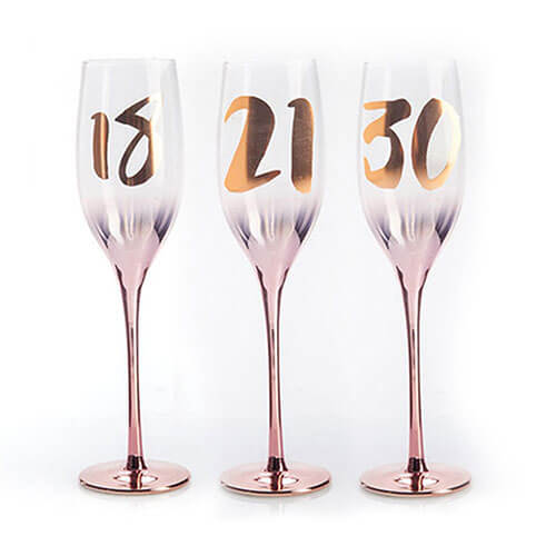 Birthday Blush Champagne Glass