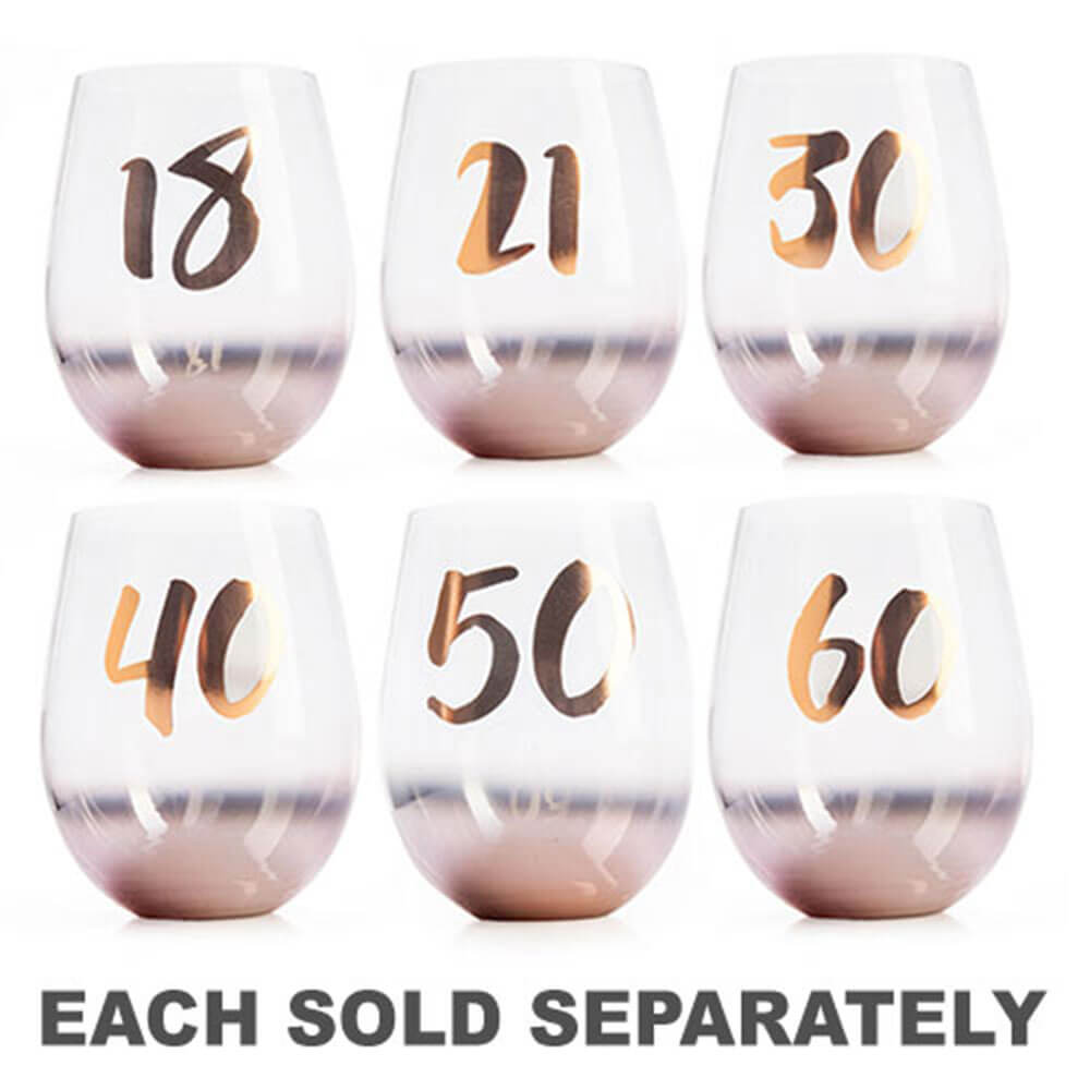 Birthday Blush Stemless Glass