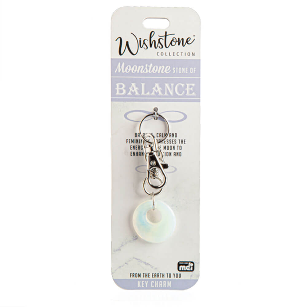 Wishstone Collection Moonstone Key Charm