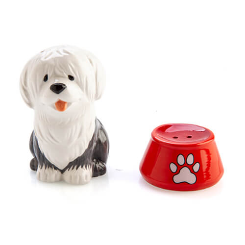 Sheepdog with Bowl Salt & Pepper Set