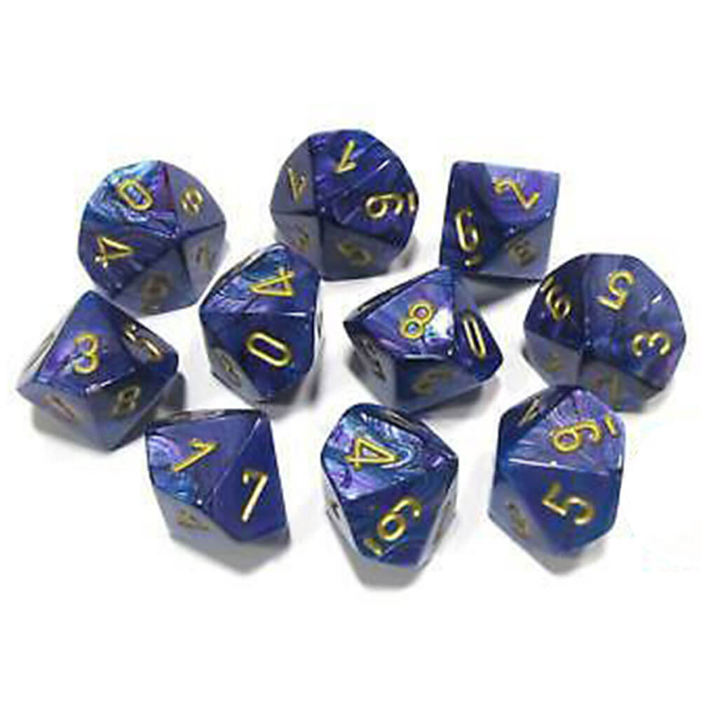 Chessex D10 Set Lustrous Polyéddral