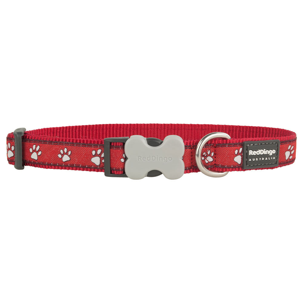 Collar de perros de las patas del desierto (rojo)