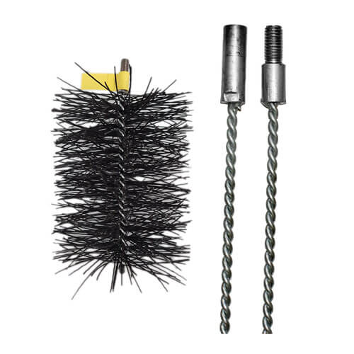 FireUp 12' Polypropylene Pull Thru Flue Brush Kit (6" Dia.)