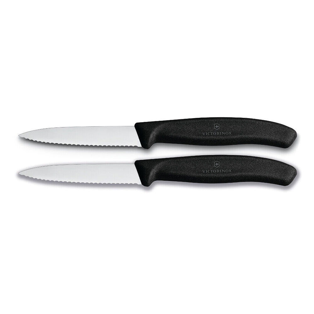  Victorinox Classic Gemüsemesser mit Wellenschliff, 2 Stück, 8 cm