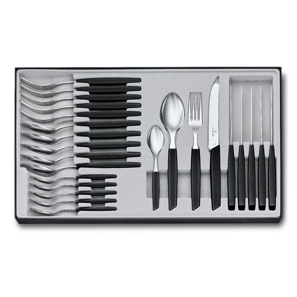 Nowoczesny zestaw stołowy Victorinox Cutlery (czarny)