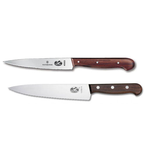 Victorinox Cooks Wavy Edge Carving Knife (Rosewood)