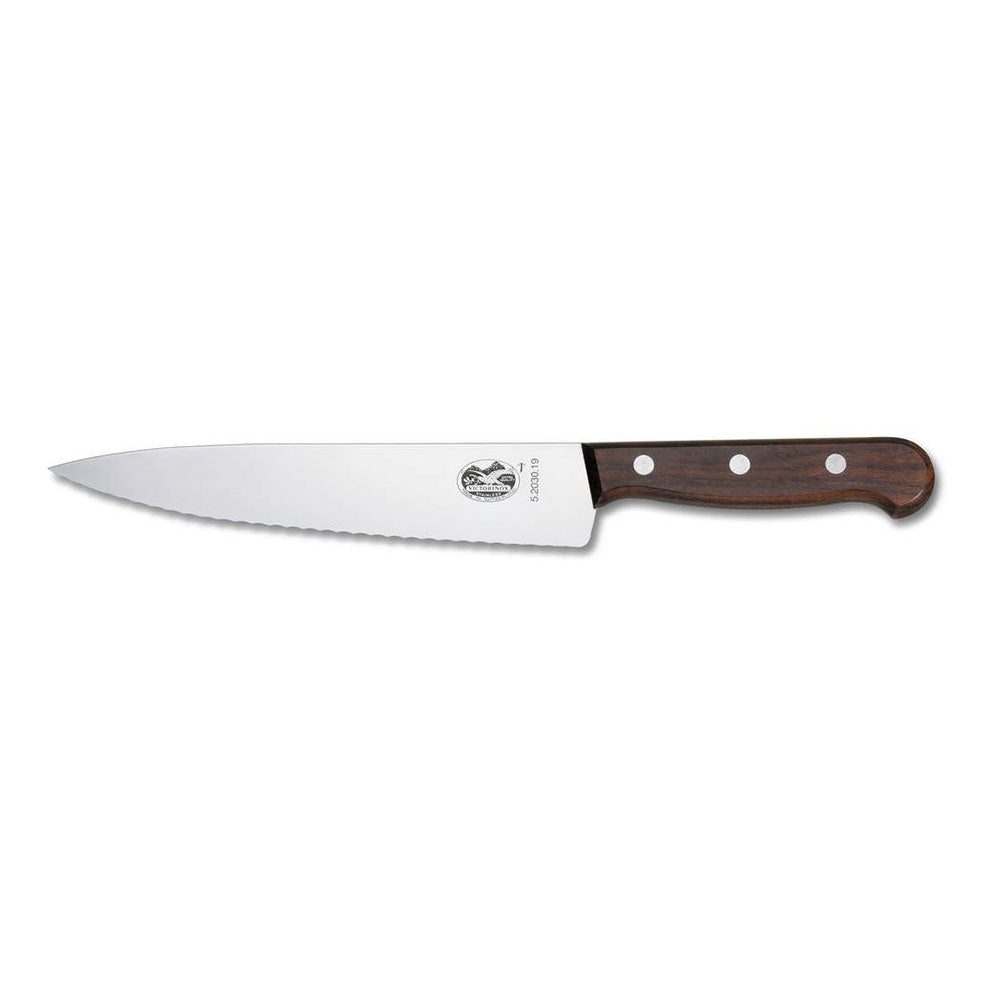 Victorinox Cooks Wavy Edge Caymving Knife (Rosewood)