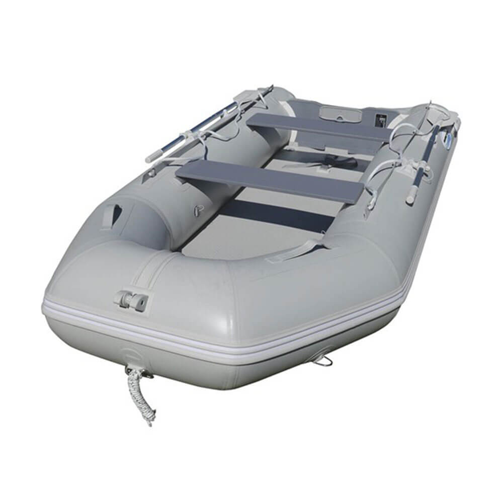 Bote de PVC inflable con cubierta de aire (gris)