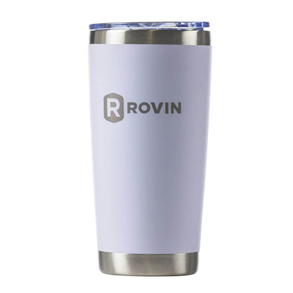 Tasse de rovin en acier inoxydable avec couvercle de poussée (590 ml)