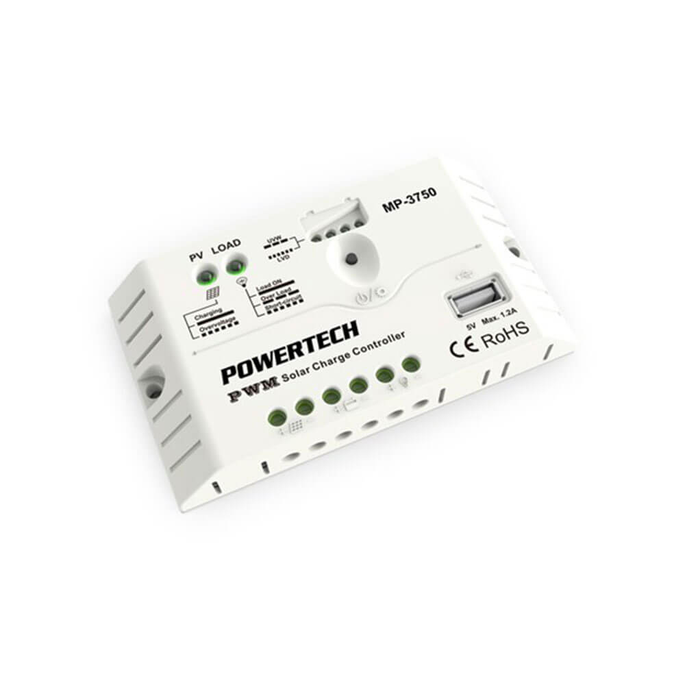 PowerTech Solar Charge Controller med USB (12V/24V)