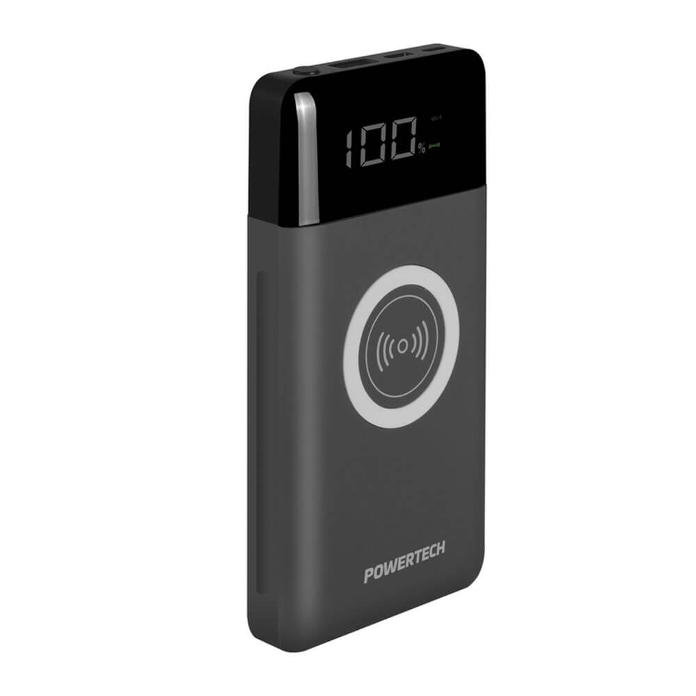 PowerTech Power Bank og trådløs lader 10.000 mAh