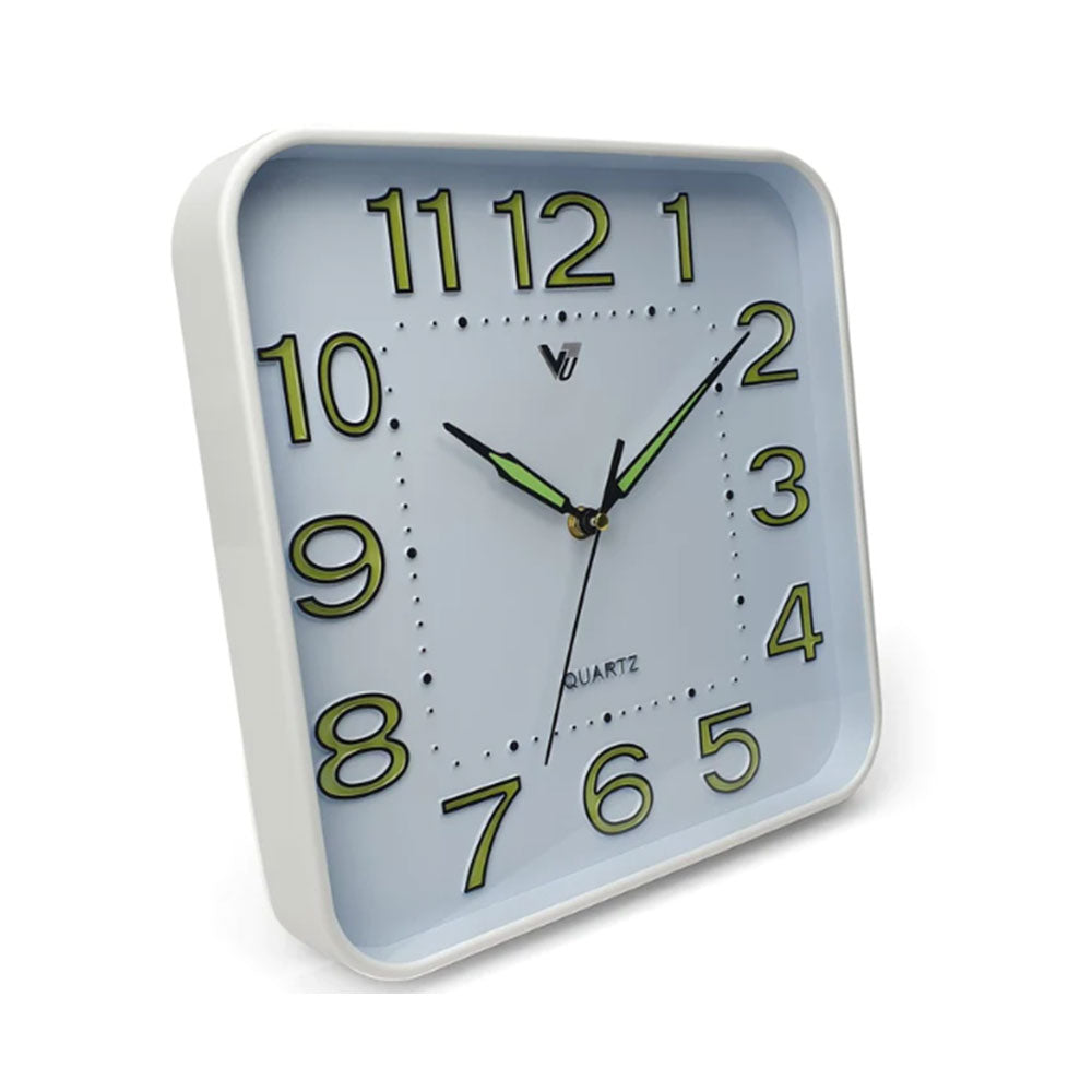 Silent Fluorescent Glow-in-the-Dark Wall Clock