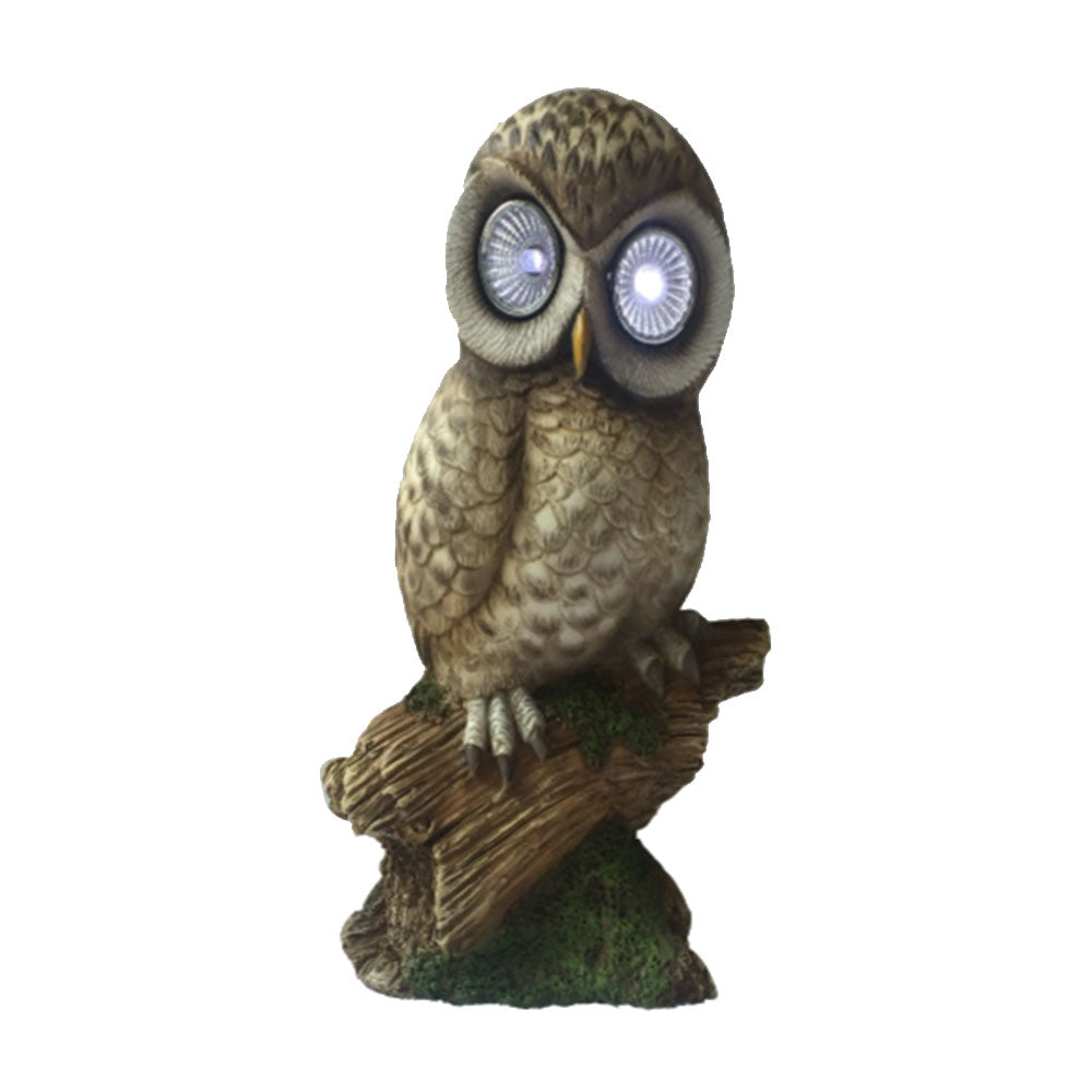 Decorative Brown Owl Solar Powered Outdoor Garden Light