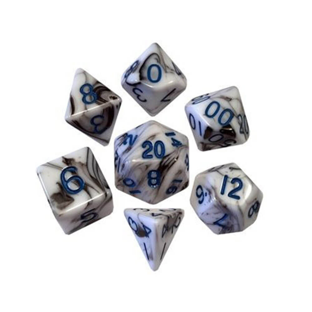 Dices metálicos Gameacrylic Dice Set Marble (números)