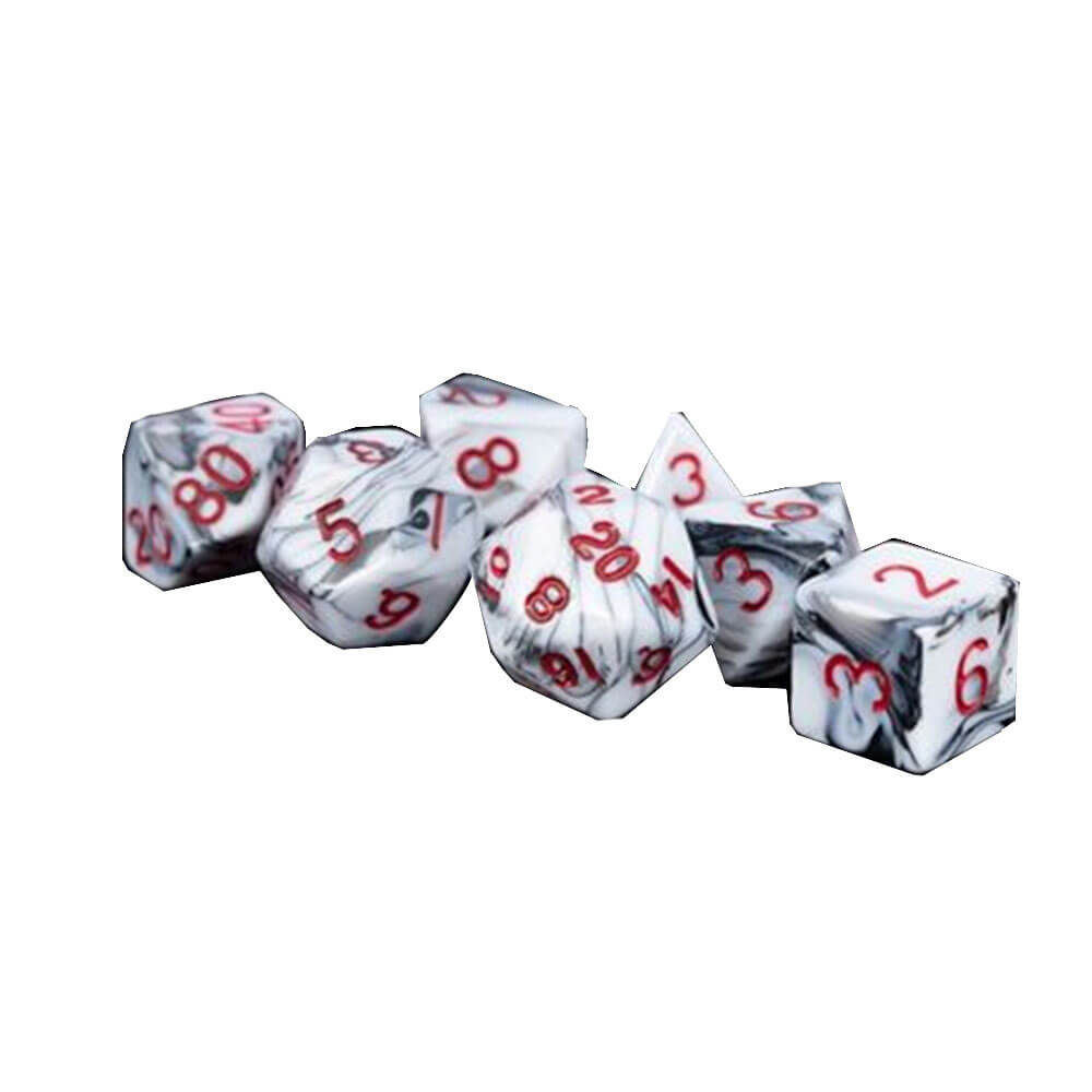 Dices metálicos Gameacrylic Dice Set Marble (números)