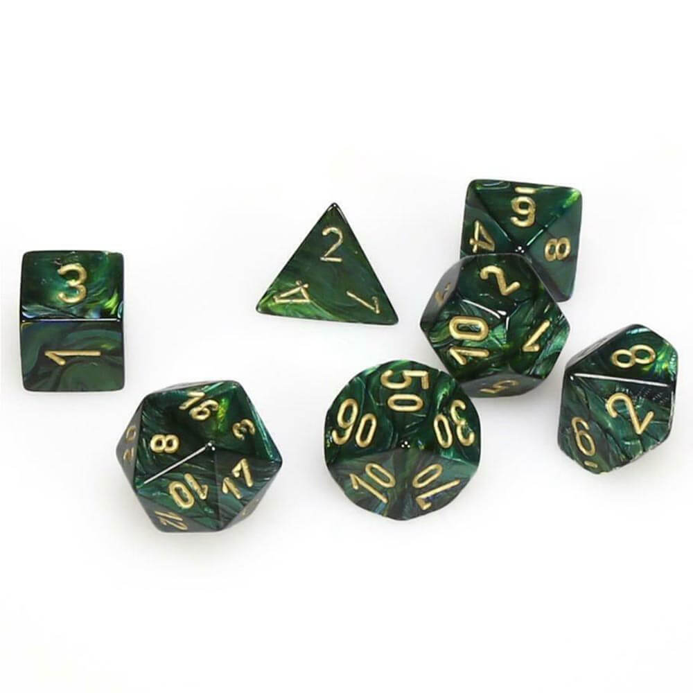 D7 Die Set Dice Scarab Polyedral (7 dobbelstenen)