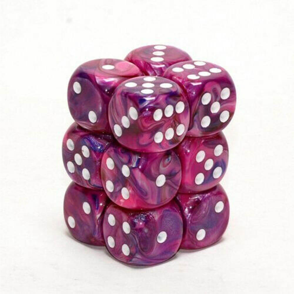 D6 Dice Festive 16 mm (12 dés)