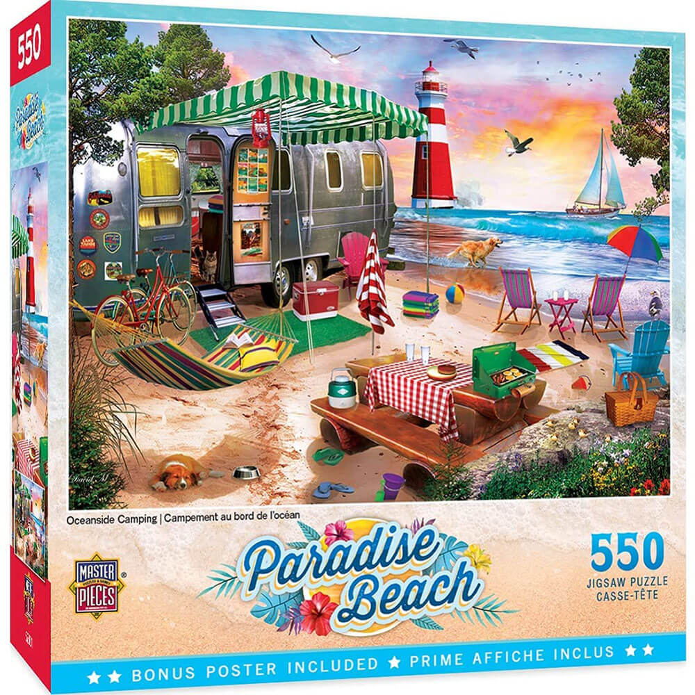 Obras -primas Paradise Beach 550pc Puzzle