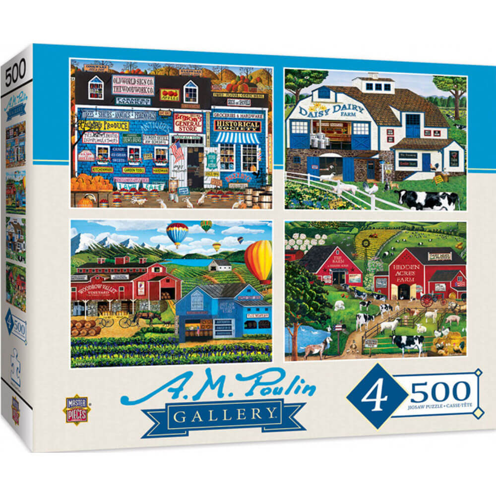 Masterpieces 4-pack 500 stc puzzel