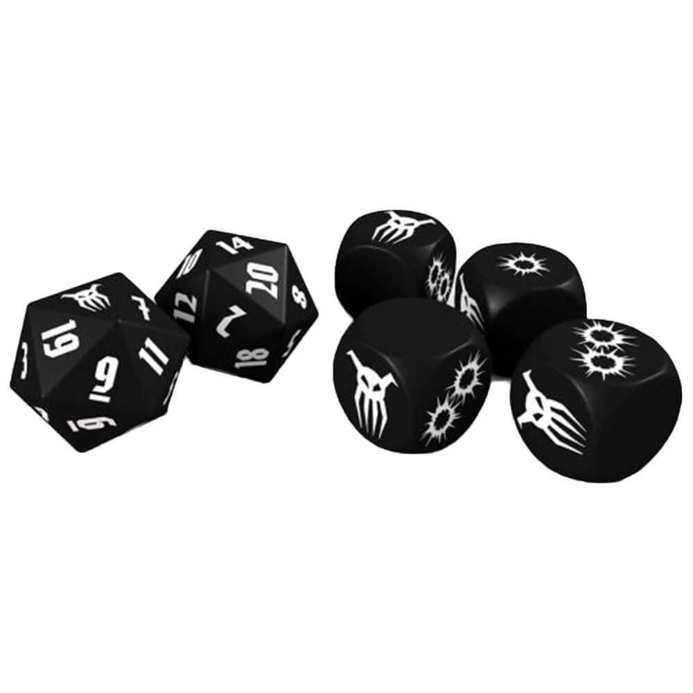 Achtung! Cthulhu RPG 2d20 Black Sun Dice Set