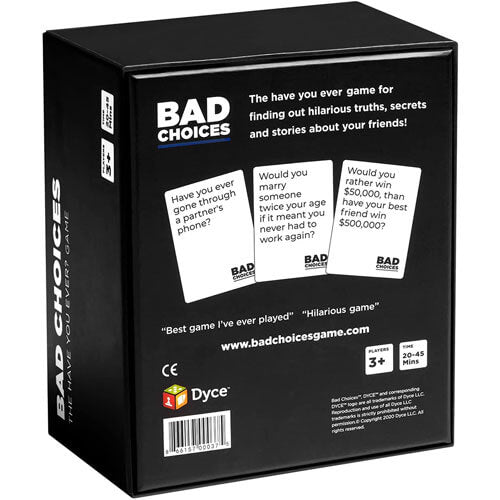 Bad Choices "The Have You Ever?" Adult Party Game