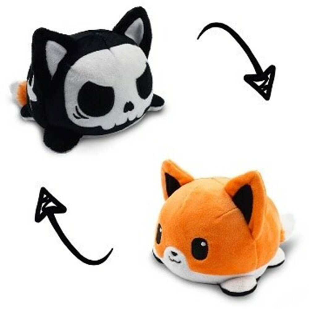 Plushie de esqueleto espeluznante reversible