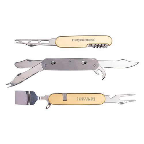 Pretty Useful Tools Cheese & Wine Multi-Tool (Gold)