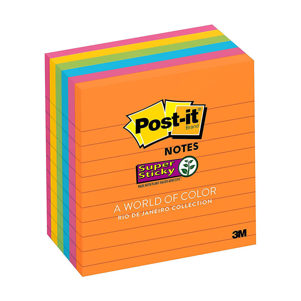 Post-it forrado notas súper pegajosas 6pk