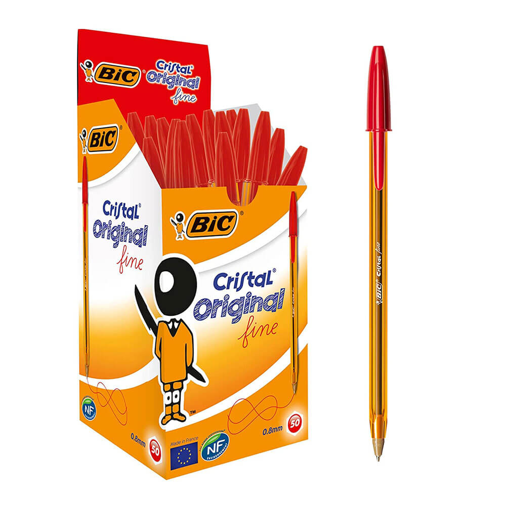 BIC Cristal Original Fine Ballpoint Pen 0,8 mm 50pk