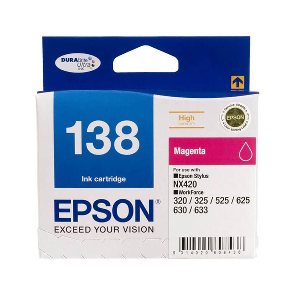 Cartucho de jato de tinta de alto rendimento Epson T138