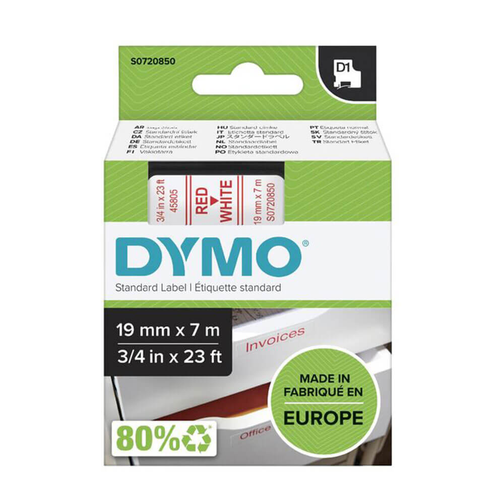 Dymo d1 båndetikett 19mmx7m