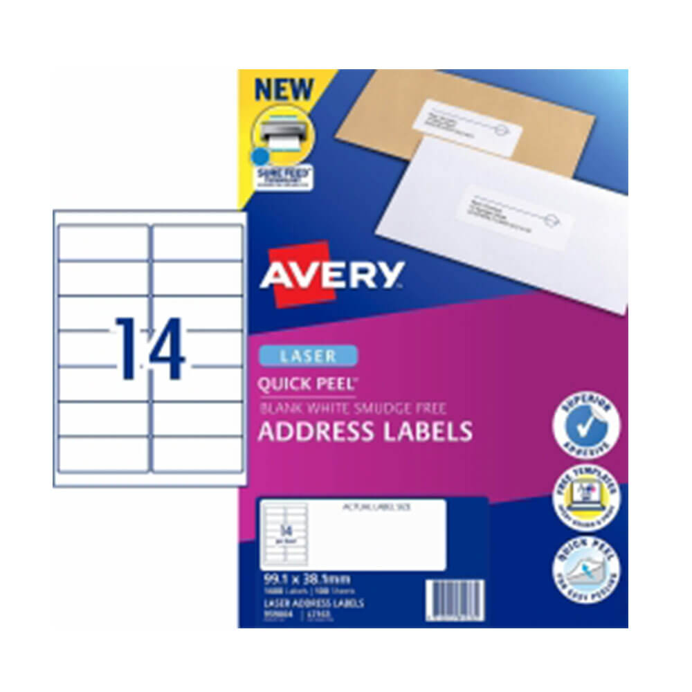 Avery Laser Address Etykieta White (100pk)