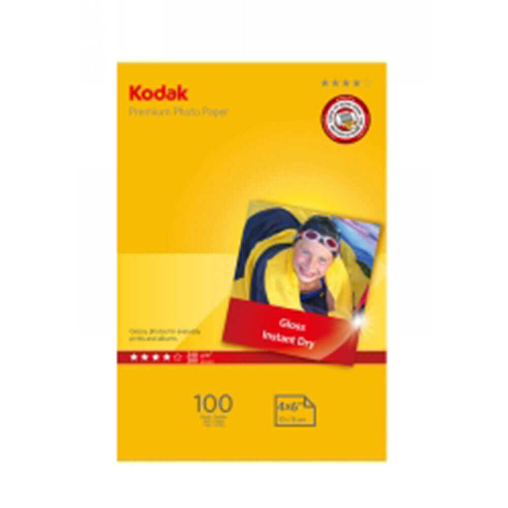 Kodak Premium Gloss Photo Paper 4x6" White (100pk)