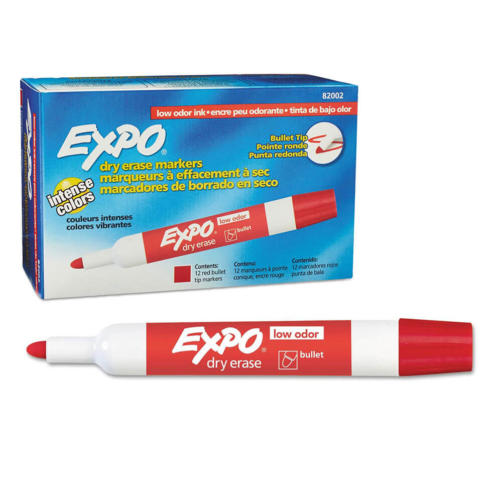 Expo Low Zapach końcówki Bullboard Whiteboard Marker 12pk