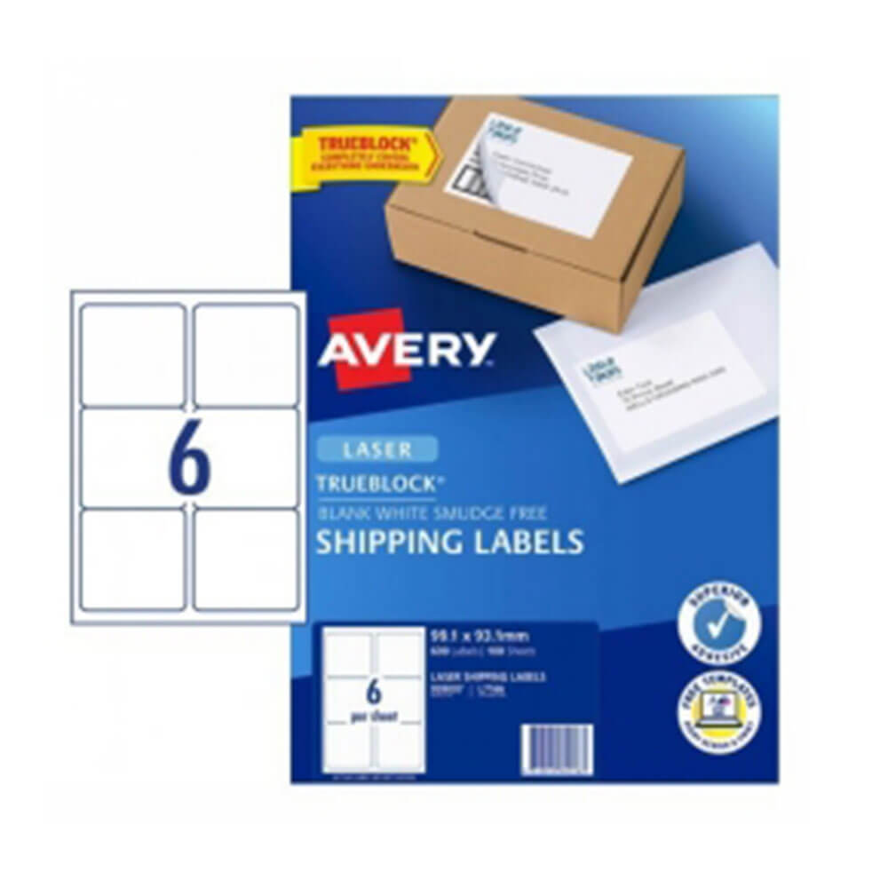 Etichetta di spedizione Avery White 100pk