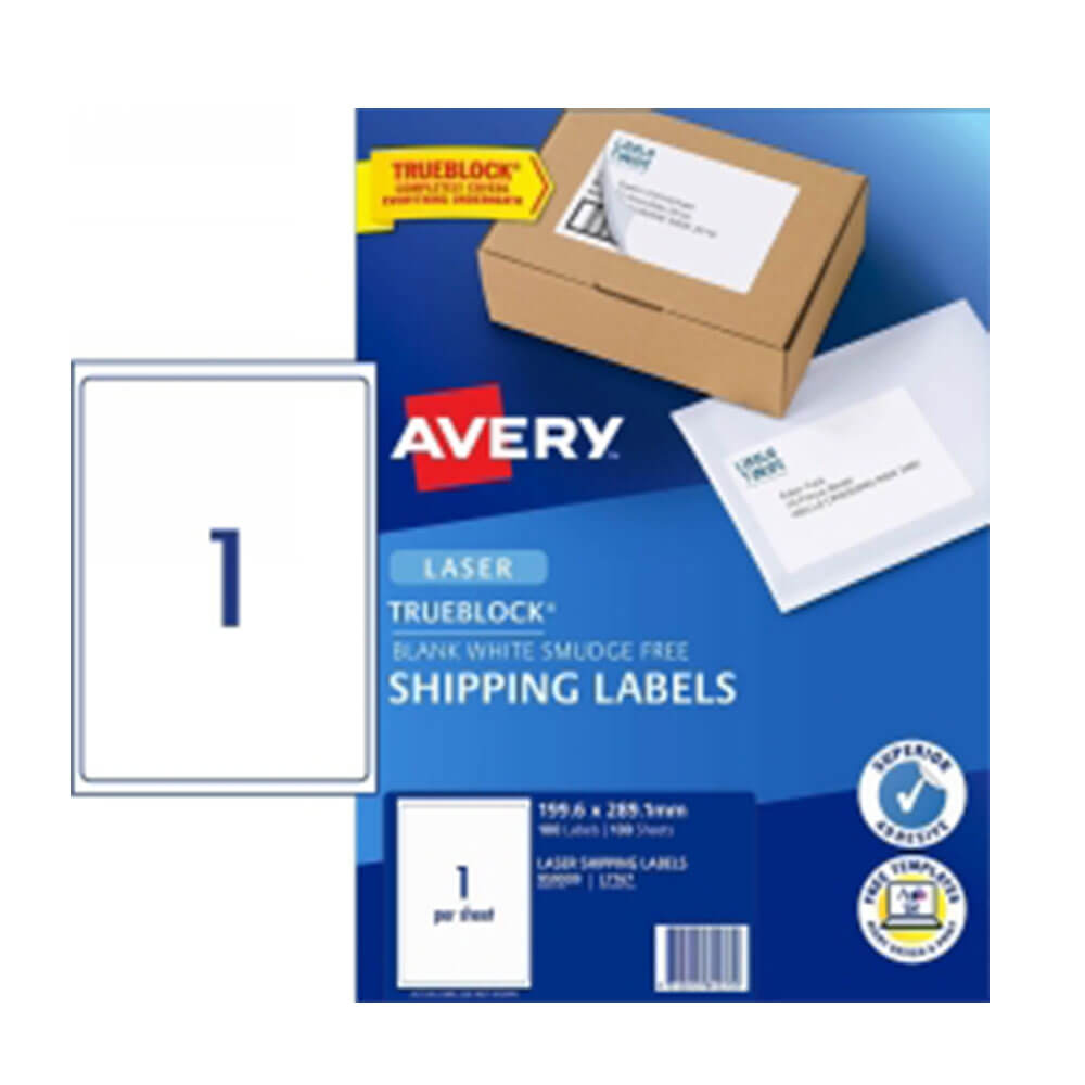 Rótulo de frete Avery White 100pk