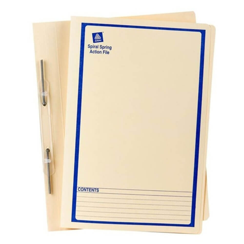 Avery Spring Spiral Buff Foolscap (25 pk)