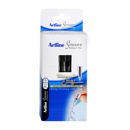 Artline Ballpoint Smoove Pen 1mm (50pk)