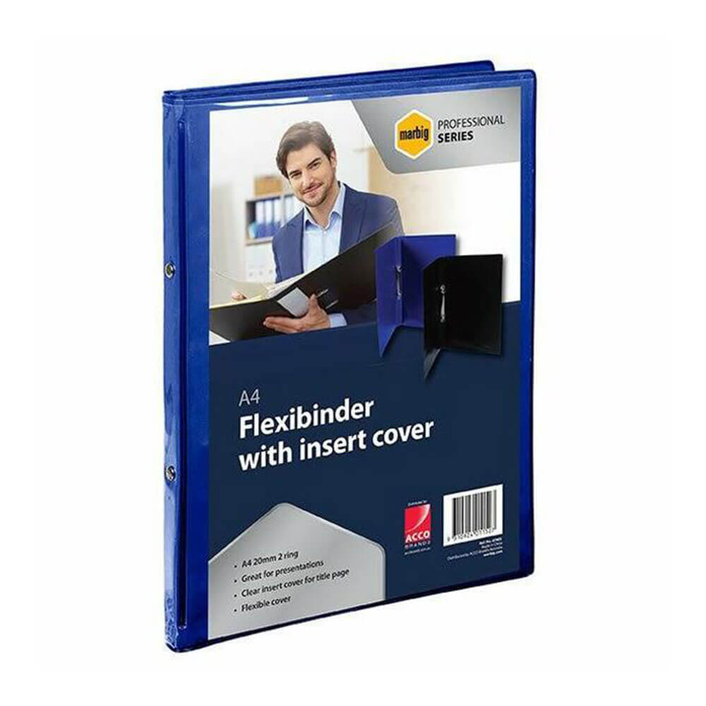 Marbig Flexi Binder met Clear Cover A4 2R 20mm