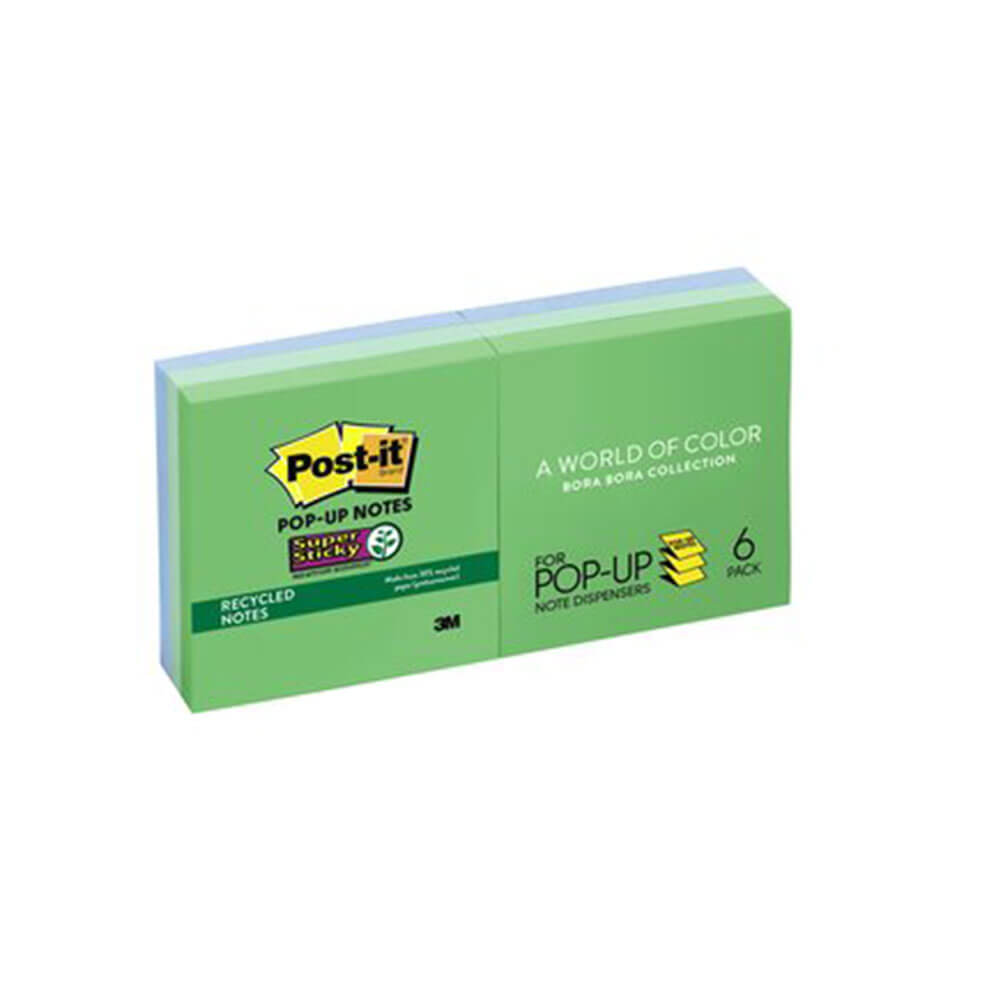 Post-it Super Stick-up-noter 76x76mm (6PK)