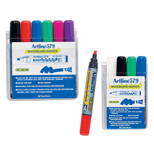 Artline Whiteboard Marker 5mm Chisel Assorted