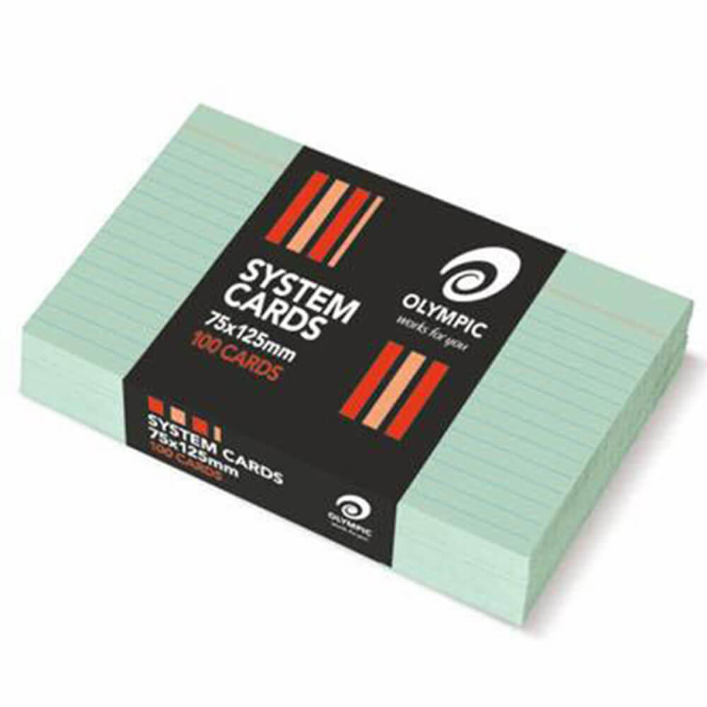 Tarjetas del sistema gobernado olímpico 75x125 mm (100pk)