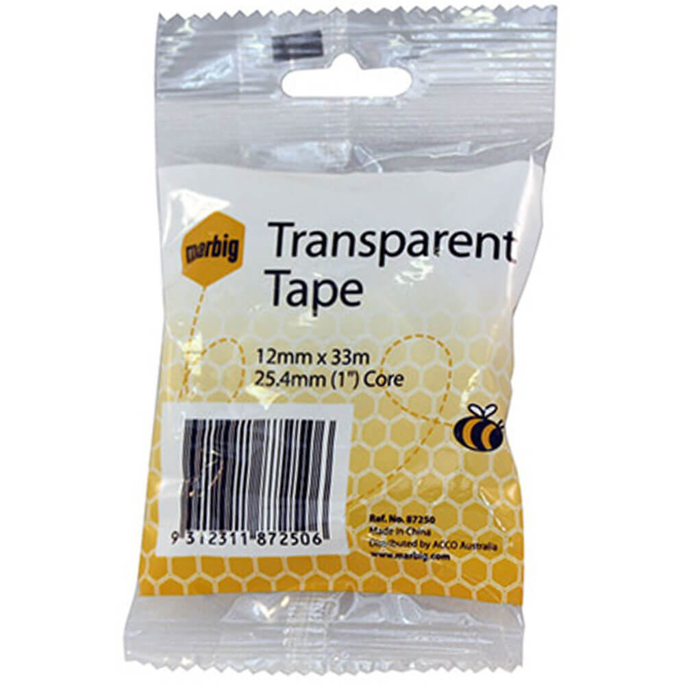 Tape Marbig 25,4 mm rdzeń (przezroczysty)