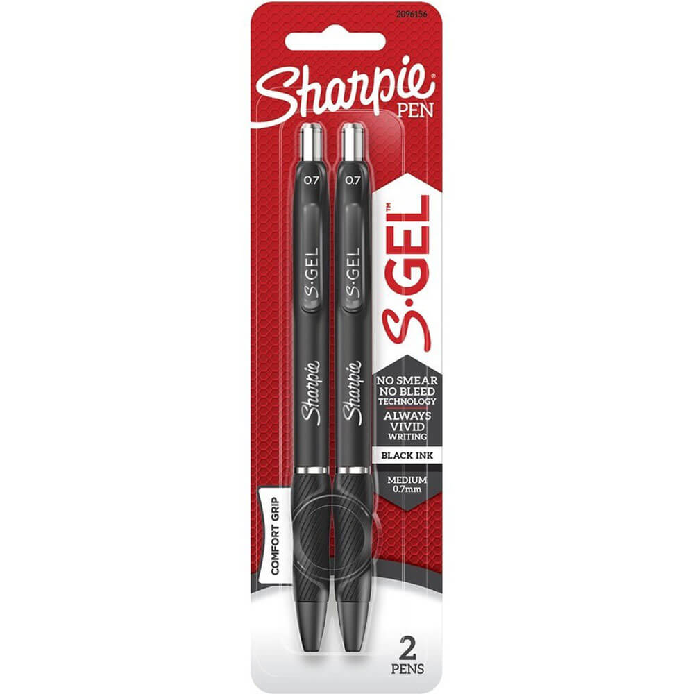 Sharpie S-GEL einziehbarer Stift, mittelgroß, 0,7 mm (2 Stück)