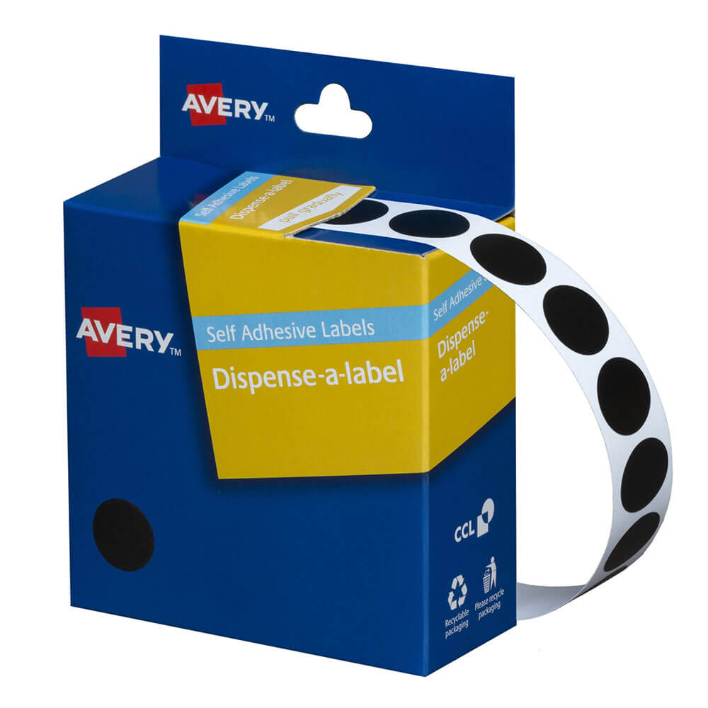 Avery selvklebende dotetiketter 14mm (1050pcs)