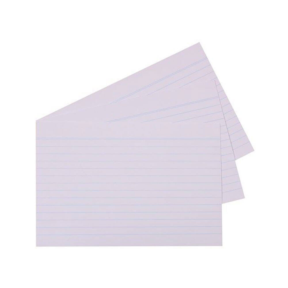 Cartes du système réglées Quill 100pk (blanc)