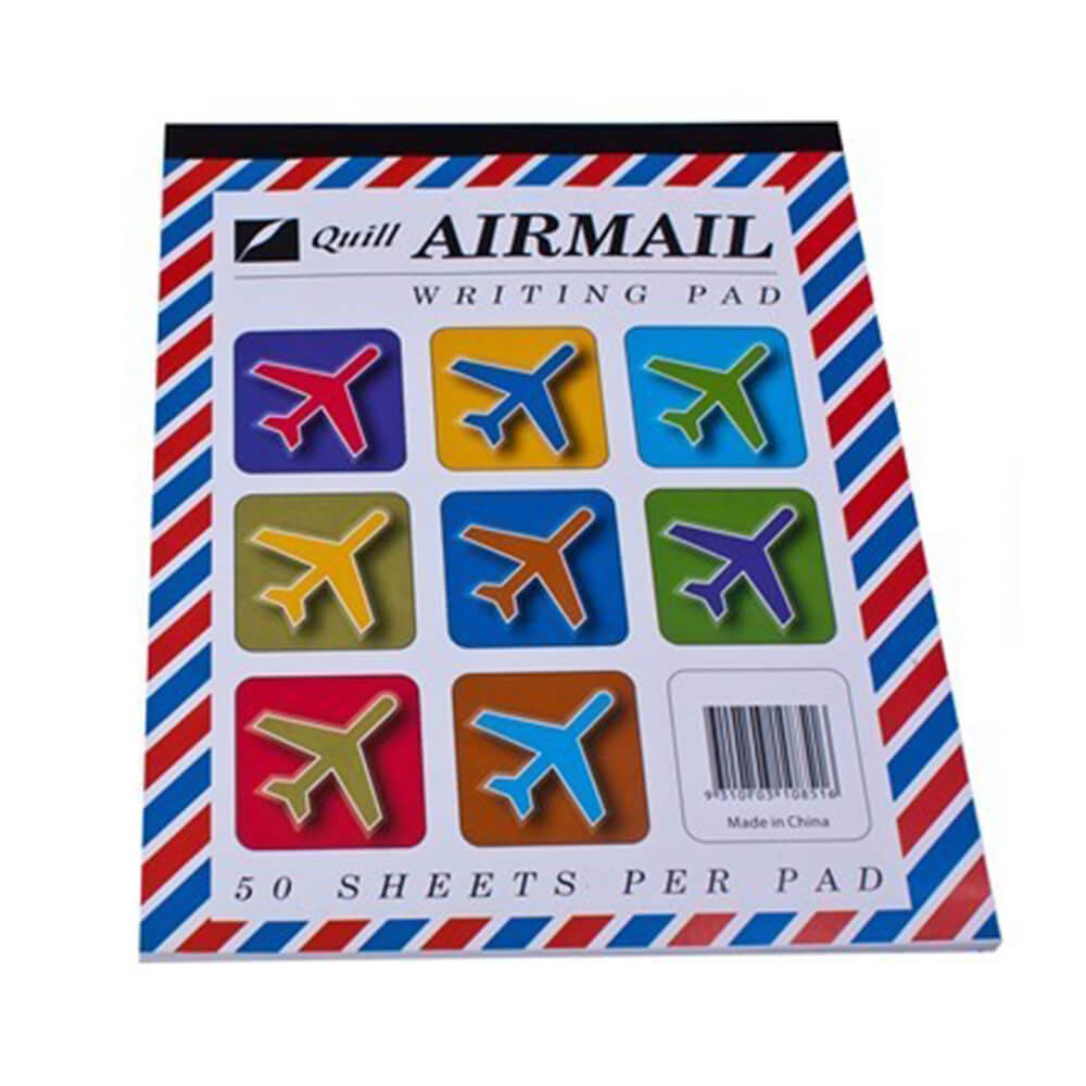 Quill Airmail a régné sur le pad d'écriture (50 feuilles)